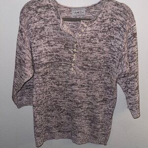 Venezia Women's Marled Sweater - Black and Gray